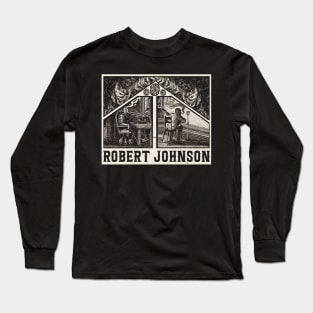 Inspirational Riffs Robert Johnson's Guitar Genius Long Sleeve T-Shirt